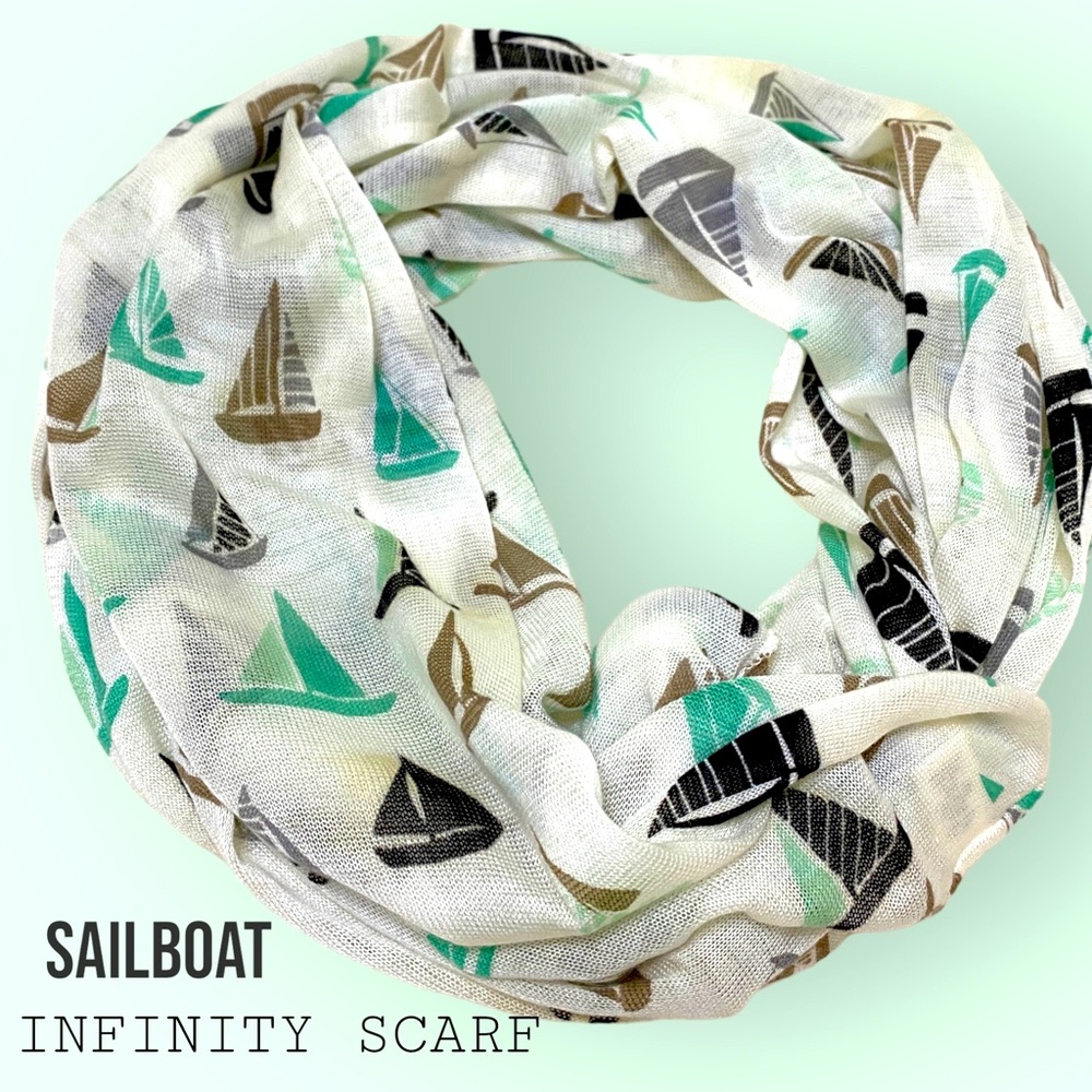 So Cute Sailboats ⛵️ Infinity Scarf